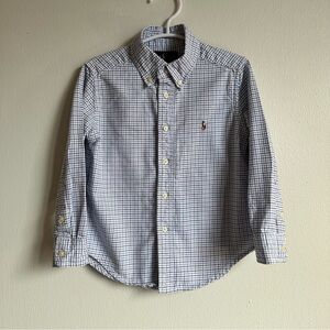 Ralph Lauren Navy and White Plaid Shirt